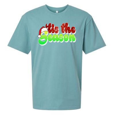 Tis The Season Santa Christmas Lover Retro Sueded Cloud Jersey T-Shirt