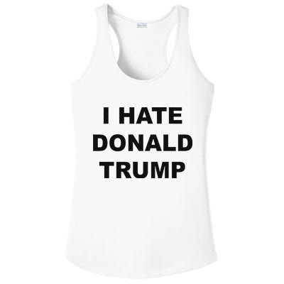 Top That Says I Hate Donald Trump Anti Trump Sucks Ladies PosiCharge Competitor Racerback Tank