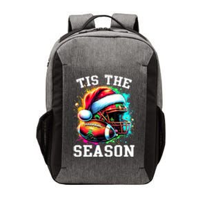 Tis The Season Football Mom Christmas Santa Hat Colorful Vector Backpack