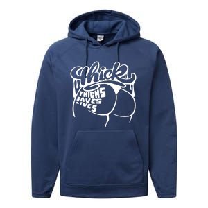 Thick Thighs Save Lives Gym Workout Thick Thighs Performance Fleece Hoodie