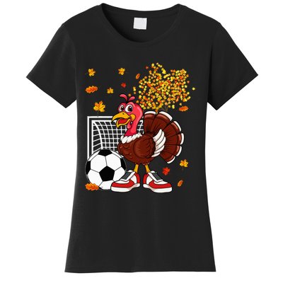 Thanksgiving Turkey Soccer Fanatic Women's T-Shirt