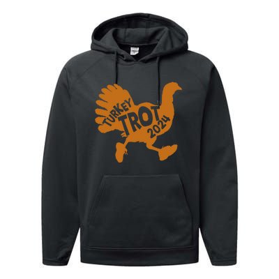 Turkey Trot Squad 2024 Funny Thanksgiving Day Run Matching Performance Fleece Hoodie