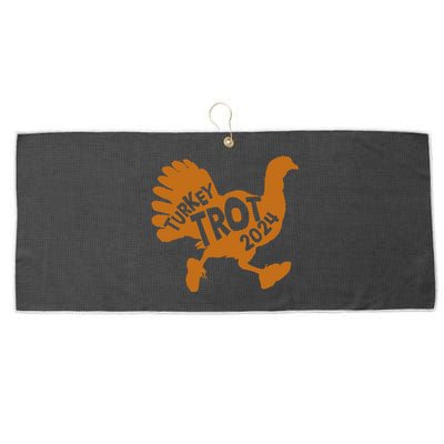 Turkey Trot Squad 2024 Funny Thanksgiving Day Run Matching Large Microfiber Waffle Golf Towel