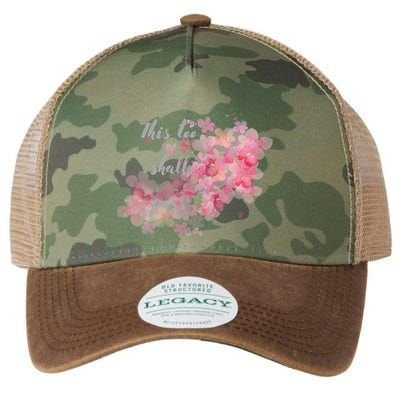 This Too Shall Pass Pink And Purple Floral Design Gift Legacy Tie Dye Trucker Hat