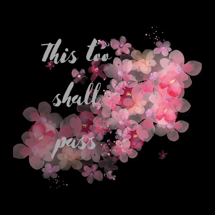 This Too Shall Pass Pink And Purple Floral Design Gift Impact Tech Backpack