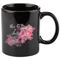 This Too Shall Pass Pink And Purple Floral Design Gift 11oz C Handle Ceramic Mug