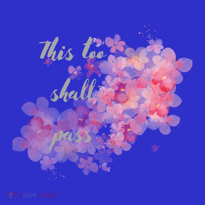This Too Shall Pass Pink And Purple Floral Design Gift 16 in Basic Backpack