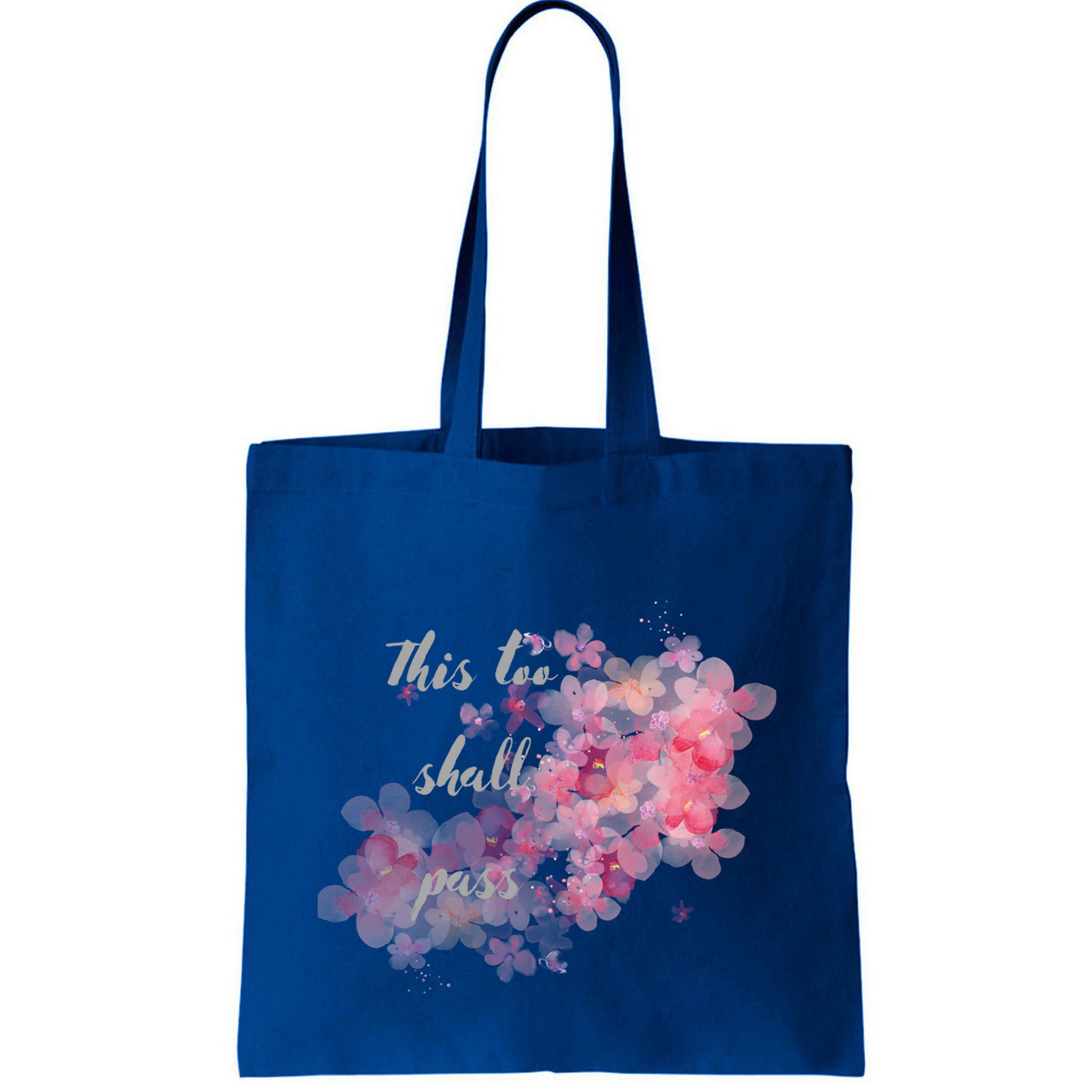 This Too Shall Pass Pink And Purple Floral Design Gift Bag