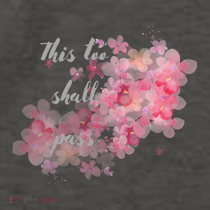 This Too Shall Pass Pink And Purple Floral Design Gift Vector Backpack