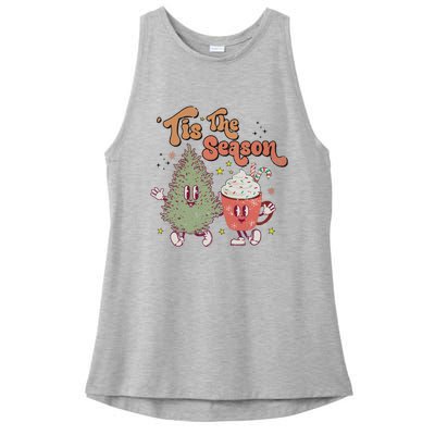 Tis The Season Christmas Ladies PosiCharge Tri-Blend Wicking Tank