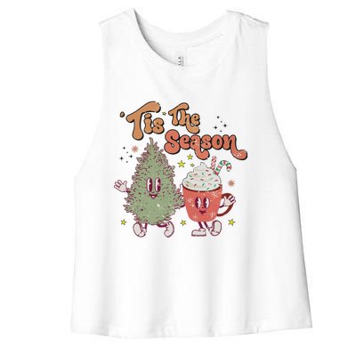 Tis The Season Christmas Women's Racerback Cropped Tank