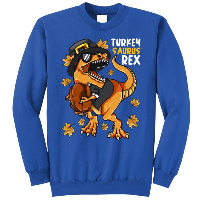 Thanksgiving Turkey Saurus T Rex Dinosaur Funny Gift Sweatshirt