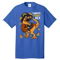 Thanksgiving Turkey Saurus T Rex Dinosaur Funny Gift Tall T-Shirt