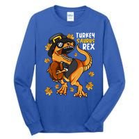 Thanksgiving Turkey Saurus T Rex Dinosaur Funny Gift Tall Long Sleeve T-Shirt