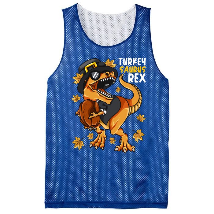 Thanksgiving Turkey Saurus T Rex Dinosaur Funny Gift Mesh Reversible Basketball Jersey Tank