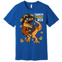 Thanksgiving Turkey Saurus T Rex Dinosaur Funny Gift Premium T-Shirt