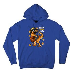 Thanksgiving Turkey Saurus T Rex Dinosaur Funny Gift Tall Hoodie