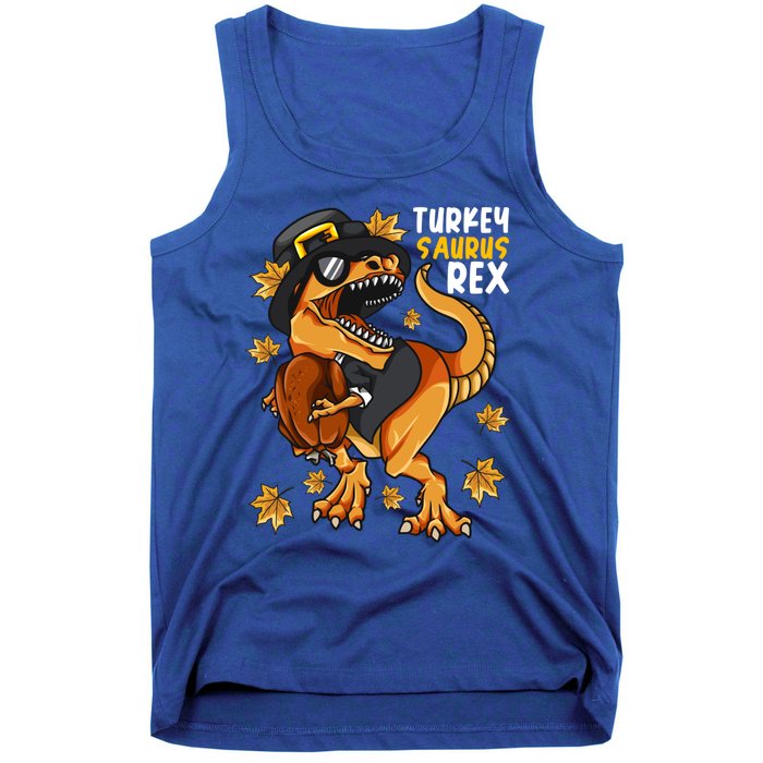 Thanksgiving Turkey Saurus T Rex Dinosaur Funny Gift Tank Top