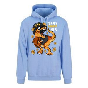 Thanksgiving Turkey Saurus T Rex Dinosaur Funny Gift Unisex Surf Hoodie