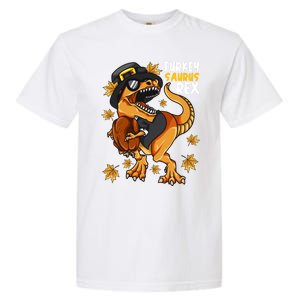 Thanksgiving Turkey Saurus T Rex Dinosaur Funny Gift Garment-Dyed Heavyweight T-Shirt