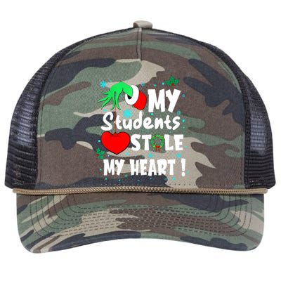 Tis The Season Christmas Funny My Students Stole My Heart Retro Rope Trucker Hat Cap