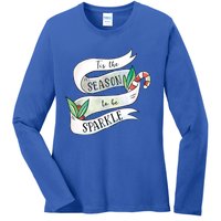 Tis The Season To Holiday Cute Fun Ribbon Great Gift Ladies Long Sleeve Shirt