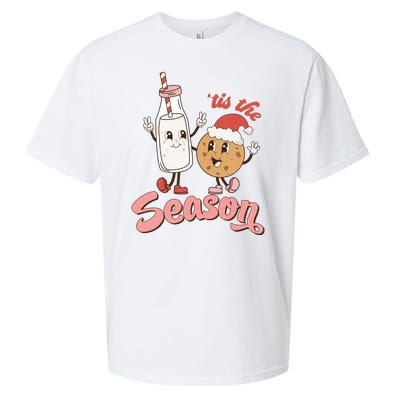 Tis The Season Christmas Santa Cookie Sueded Cloud Jersey T-Shirt