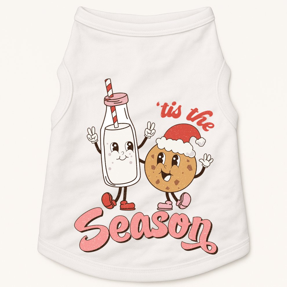 Tis The Season Christmas Santa Cookie Doggie Tank