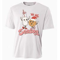 Tis The Season Christmas Santa Cookie Cooling Performance Crew T-Shirt