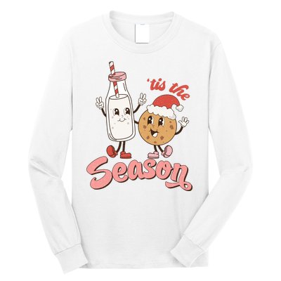 Tis The Season Christmas Santa Cookie Long Sleeve Shirt