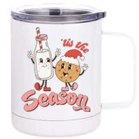 Tis The Season Christmas Santa Cookie 12 oz Stainless Steel Tumbler Cup