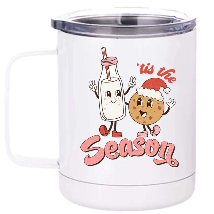 Tis The Season Christmas Santa Cookie 12 oz Stainless Steel Tumbler Cup