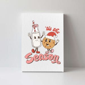 Tis The Season Christmas Santa Cookie Canvas