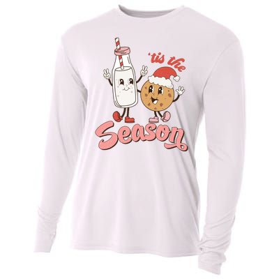 Tis The Season Christmas Santa Cookie Cooling Performance Long Sleeve Crew