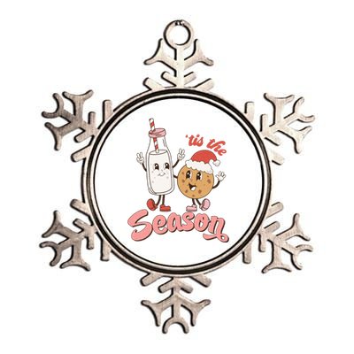 Tis The Season Christmas Santa Cookie Metallic Star Ornament