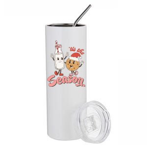 Tis The Season Christmas Santa Cookie Stainless Steel Tumbler