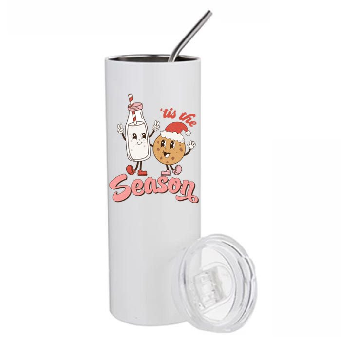 Tis The Season Christmas Santa Cookie Stainless Steel Tumbler