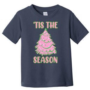 Tis The Season Pink Christmas Tree Toddler T-Shirt