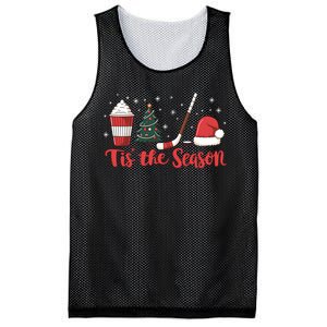 Tis The Season Hockey Coffee Xmas Tree Ice Hockey Christmas Mesh Reversible Basketball Jersey Tank