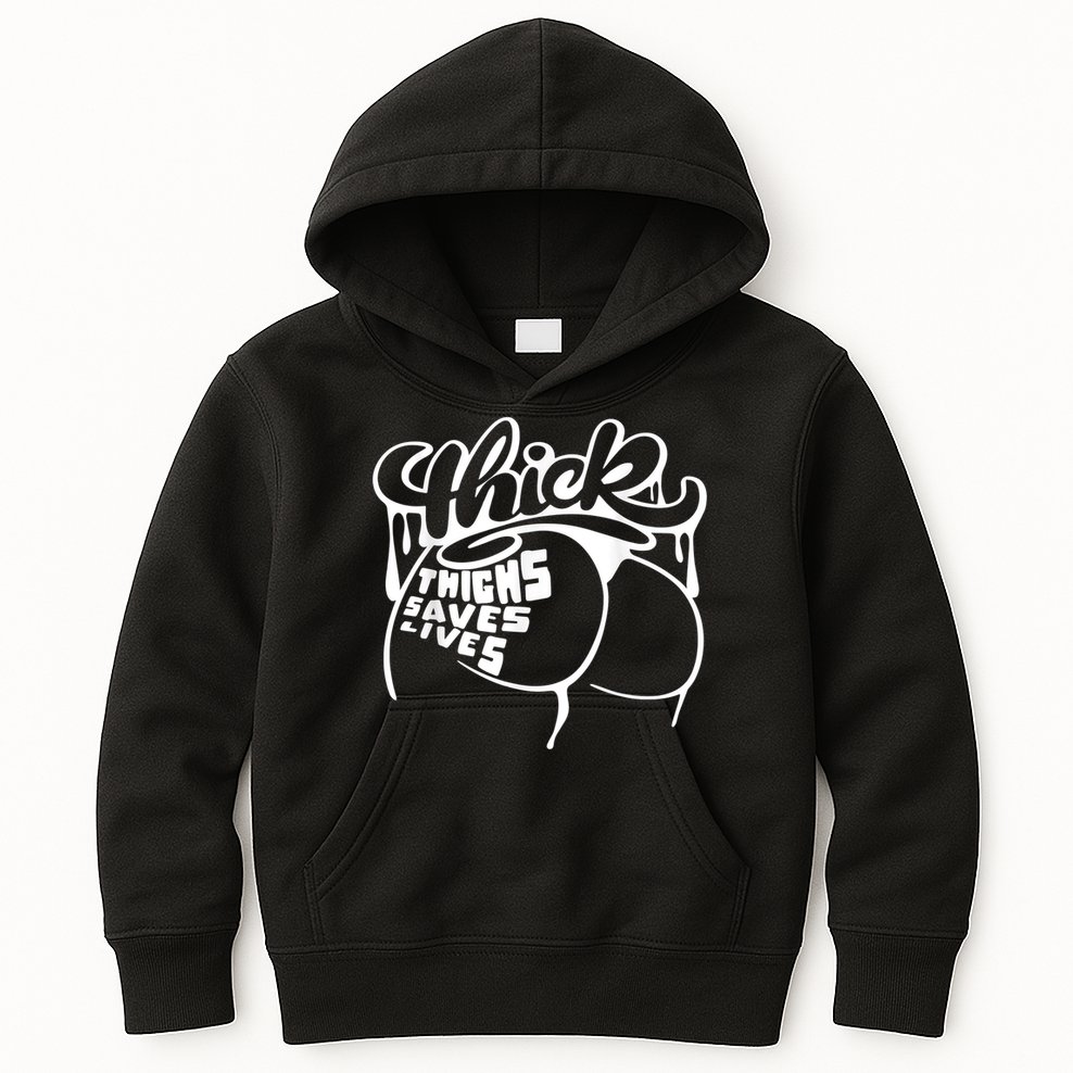 Thick Thighs Save Lives Tee Gym Workout Thick Thighs Kids Hoodie