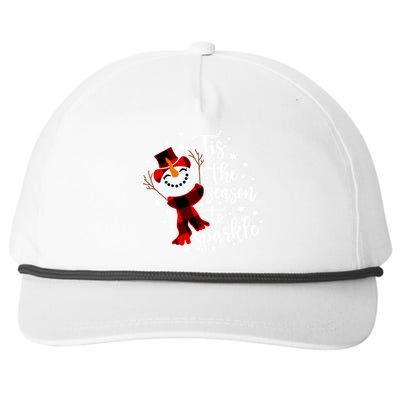 Tis The Season To Let Is Snow Cute Christmas Holiday Gift Snapback Five-Panel Rope Hat