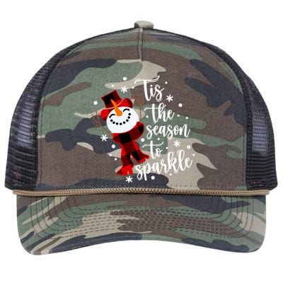 Tis The Season To Let Is Snow Cute Christmas Holiday Gift Retro Rope Trucker Hat Cap