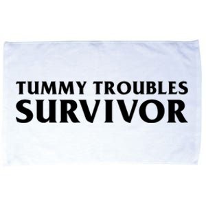 Tummy Troubles Survivor Funny Sarcastic Ibs Humor Statement Microfiber Hand Towel