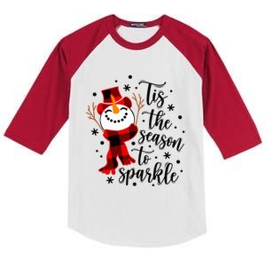 Tis The Season To Matching Family Gift Kids Colorblock Raglan Jersey