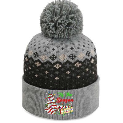 Tis' The Season Christmas  Funny Tree Cakes Debbie Xmas The Baniff Cuffed Pom Beanie