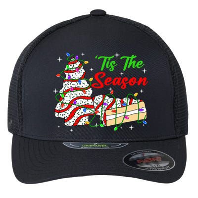 Tis' The Season Christmas  Funny Tree Cakes Debbie Xmas Flexfit Unipanel Trucker Cap