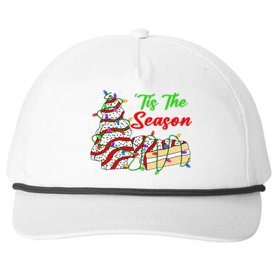 Tis' The Season Christmas  Funny Tree Cakes Debbie Xmas Snapback Five-Panel Rope Hat