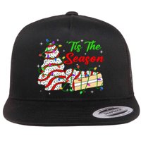 Tis' The Season Christmas  Funny Tree Cakes Debbie Xmas Flat Bill Trucker Hat