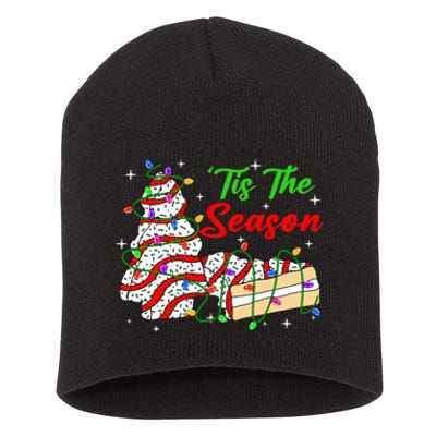 Tis' The Season Christmas  Funny Tree Cakes Debbie Xmas Short Acrylic Beanie