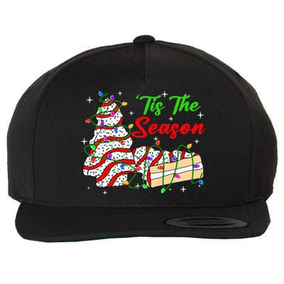 Tis' The Season Christmas  Funny Tree Cakes Debbie Xmas Wool Snapback Cap